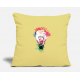 Watercolor Light Bulb Washed Yellow Pillow